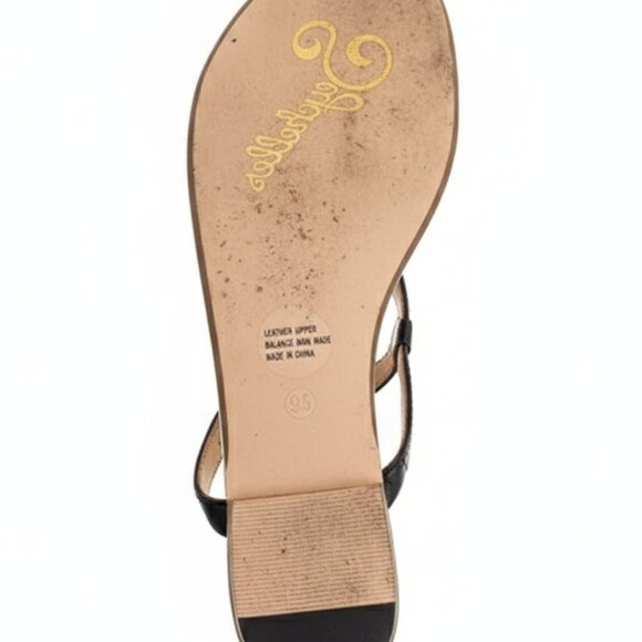Seychelles Jayne Women's Black Used Leather Rose Strap Sandals 9.5 - Picture 13 of 13